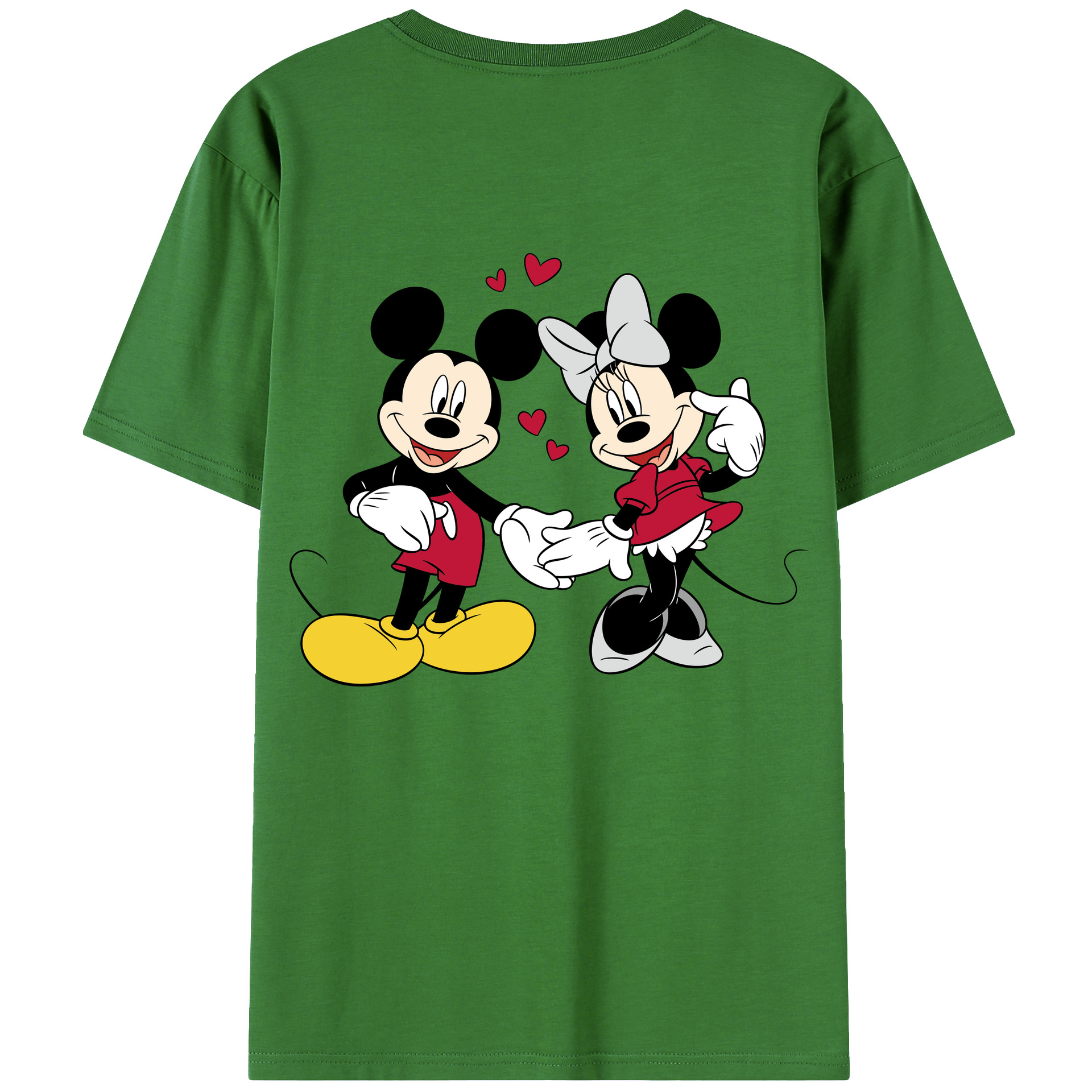 （画像用） ミッキーマウス Mickey Mouse レディース半袖Tシャツ(バックプリント)